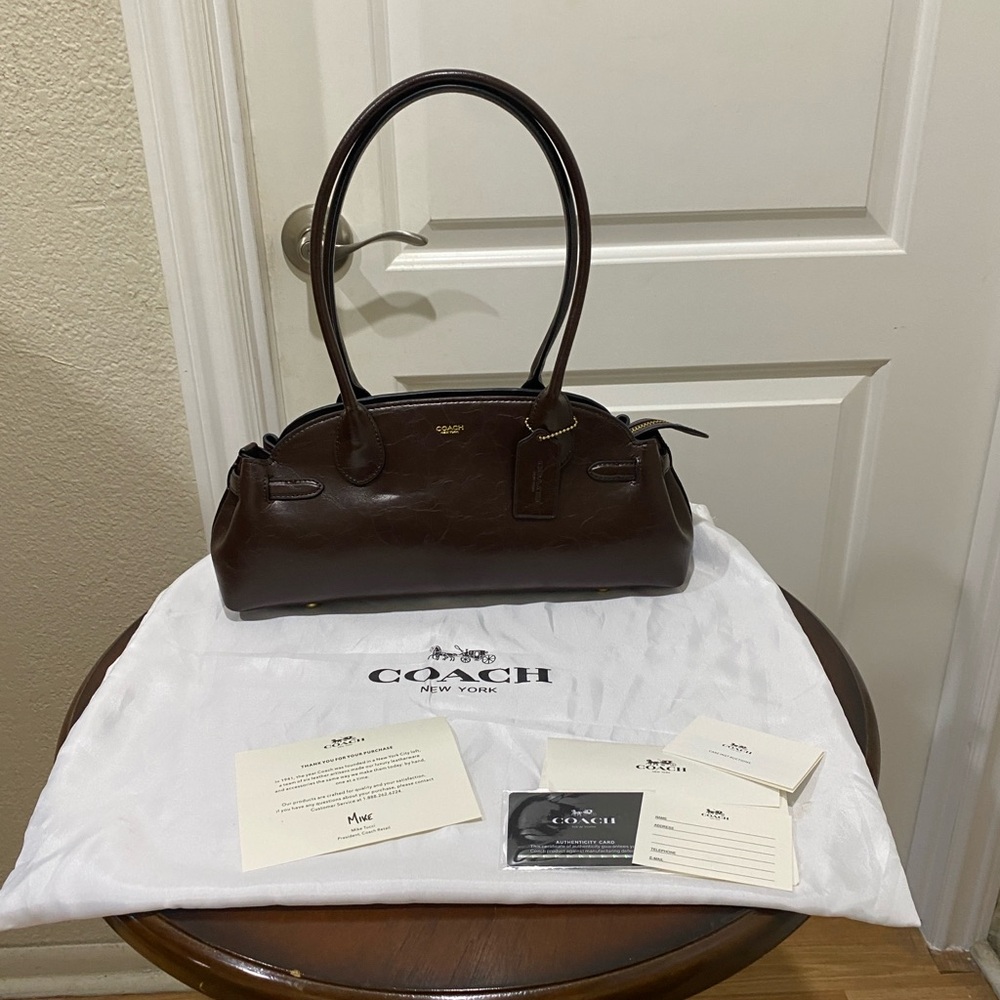 Coach Brown Leather Handbag💚🖤🌺🖤
